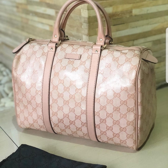 pink gucci boston bag